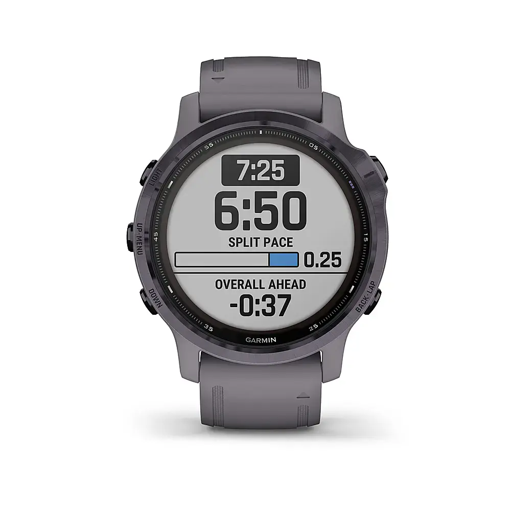 Смарт-годинник Garmin Fenix 6S Pro Solar Edition Amethyst Steel with Shale Gray Band (010-02409-15)