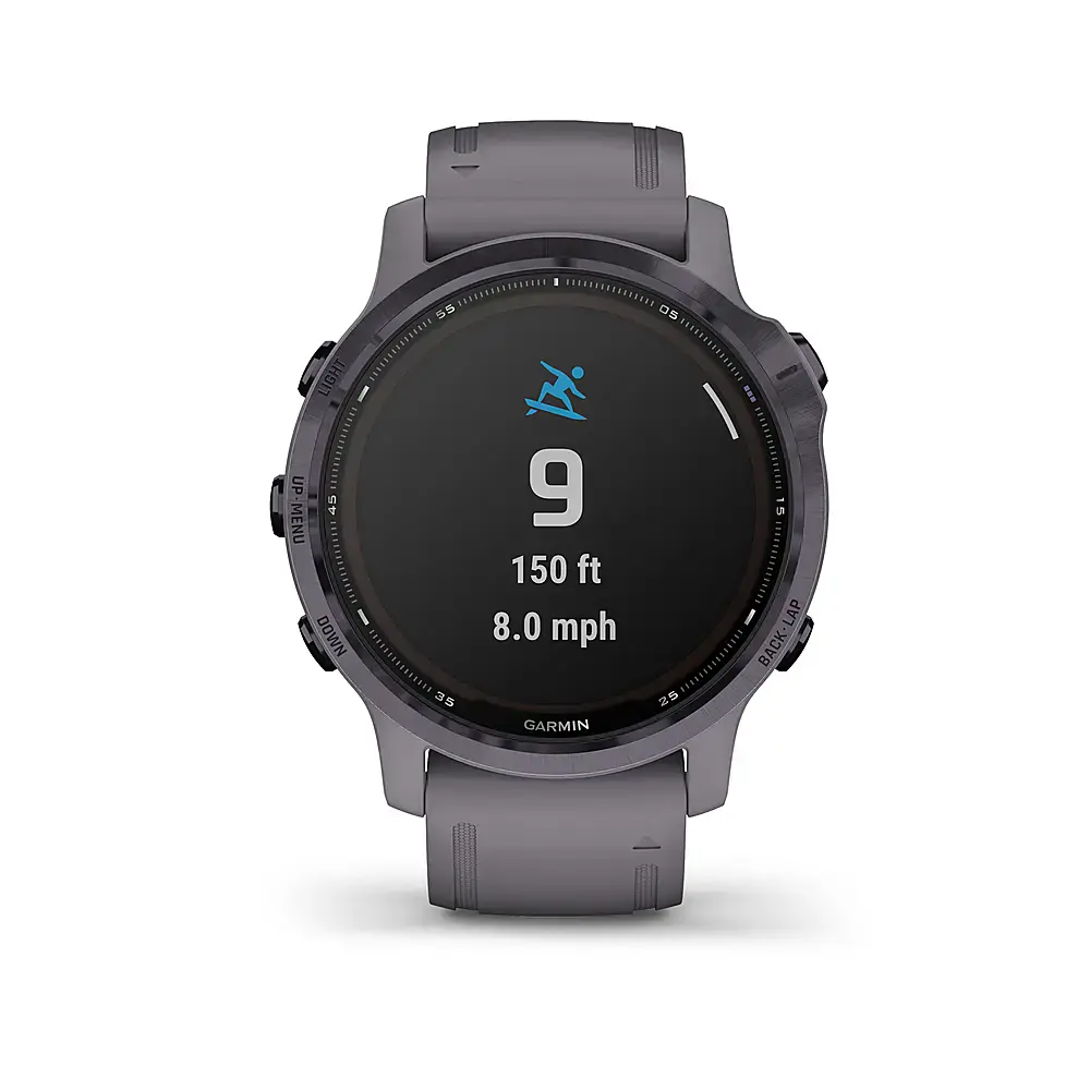 Смарт-годинник Garmin Fenix 6S Pro Solar Edition Amethyst Steel with Shale Gray Band (010-02409-15)