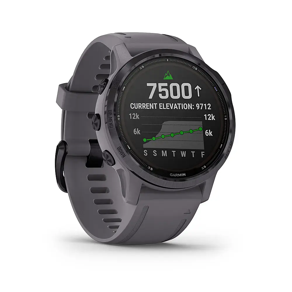 Смарт-годинник Garmin Fenix 6S Pro Solar Edition Amethyst Steel with Shale Gray Band (010-02409-15)