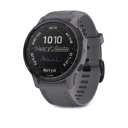 Смарт-годинник Garmin Fenix 6S Pro Solar Edition Amethyst Steel with Shale Gray Band (010-02409-15)