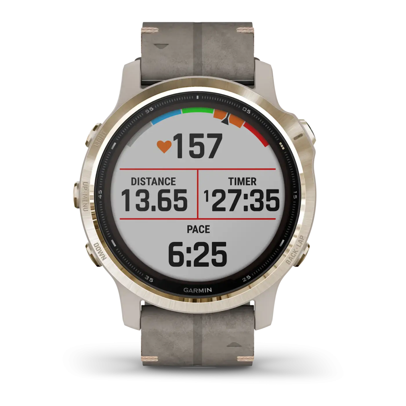 Смарт-часы Garmin Fenix 6S Pro Solar Edition Light gold with Shale Grey Suede Band (010-02409-26)