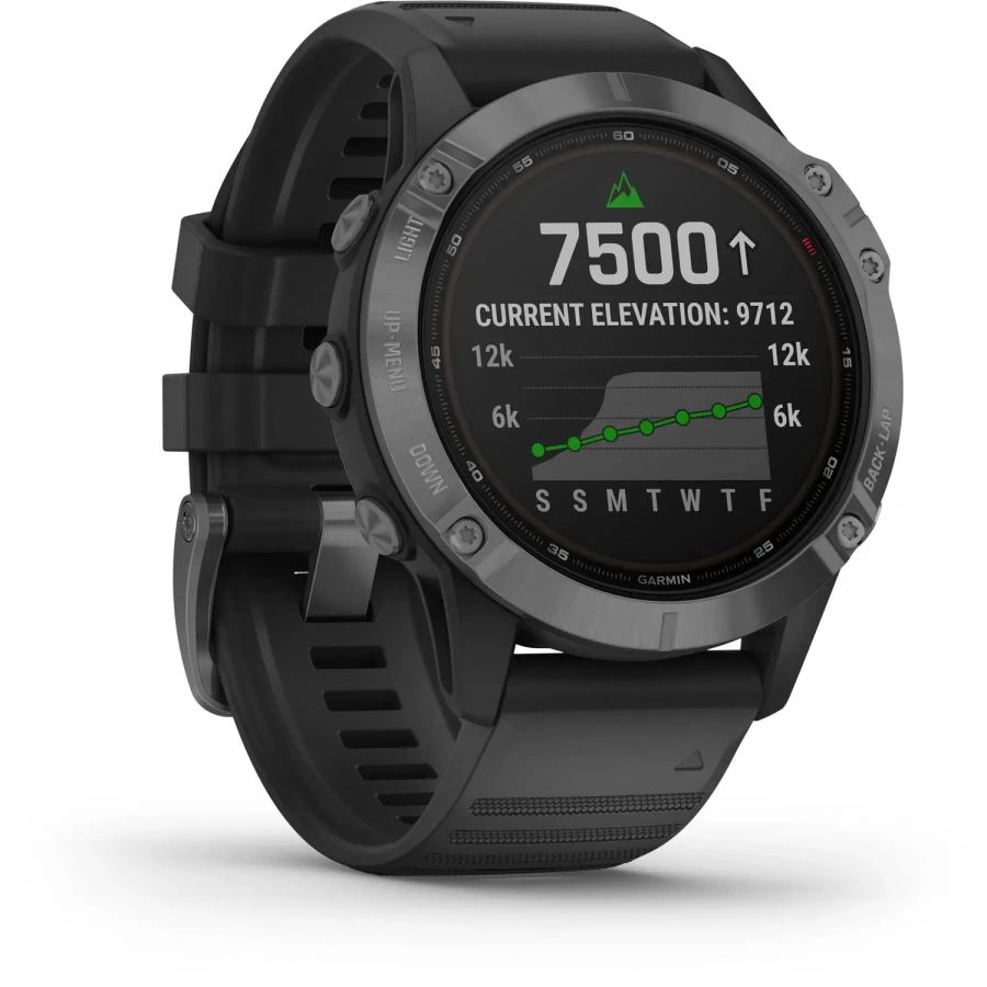 Смарт-годинник Garmin Fenix 6 Pro Solar Edition Slate Gray With Black Band (010-02410-15/14)