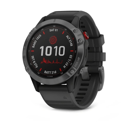 Смарт-годинник Garmin Fenix 6 Pro Solar Edition Slate Gray With Black Band (010-02410-15/14)