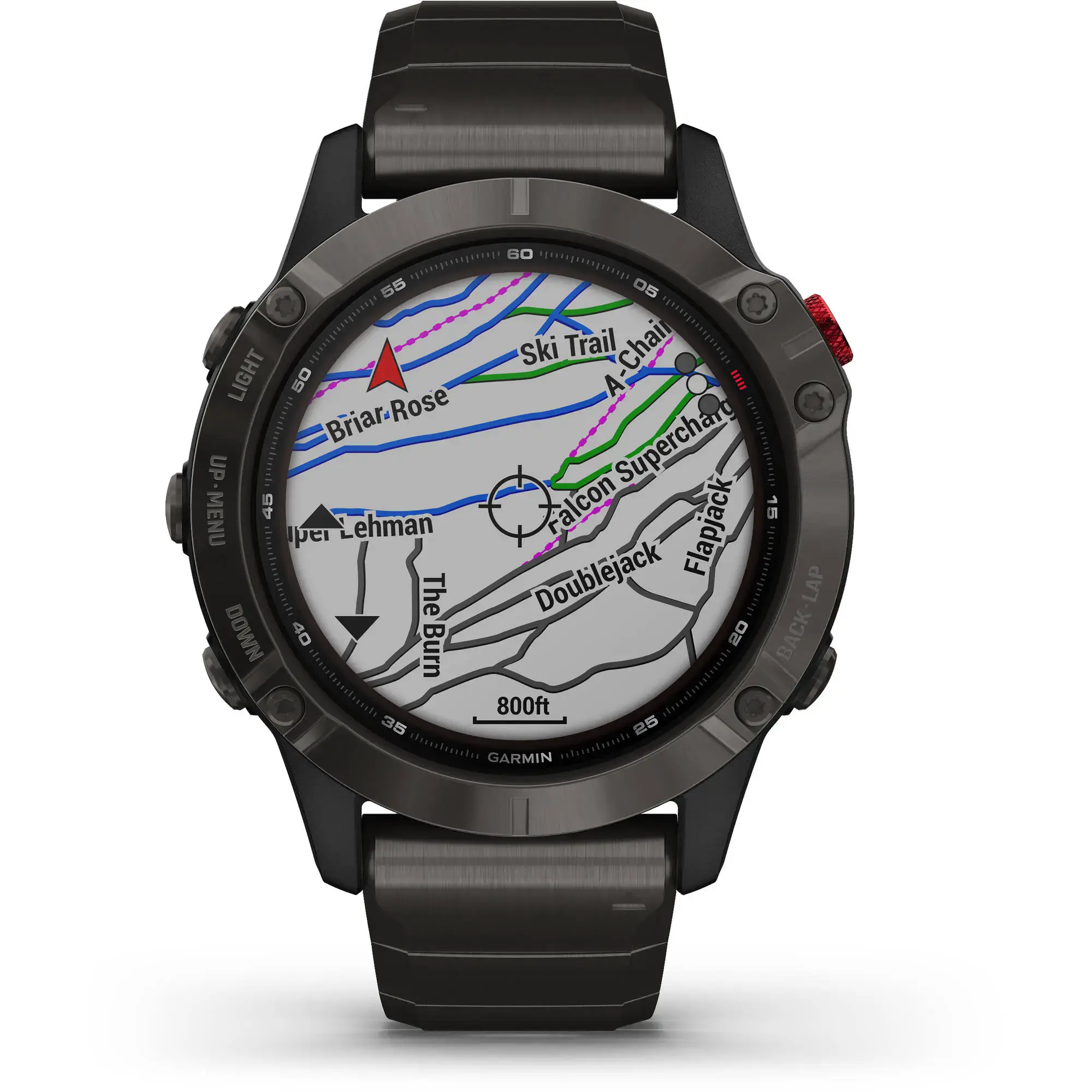 Смарт-часы Garmin Fenix 6 Pro Solar Titanium Carbon Gray Dlc With Titanium Dlc Band (010-02410-23)