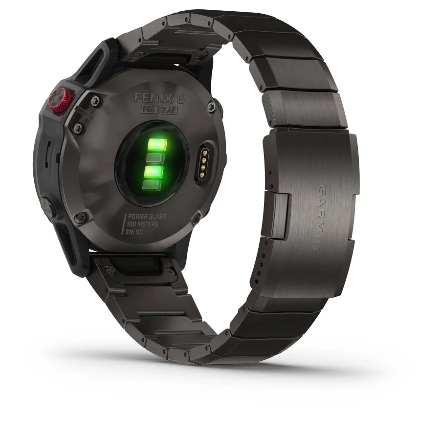 Смарт-годинник Garmin Fenix 6 Pro Solar Titanium Carbon Gray Dlc With Titanium Dlc Band (010-02410-23)