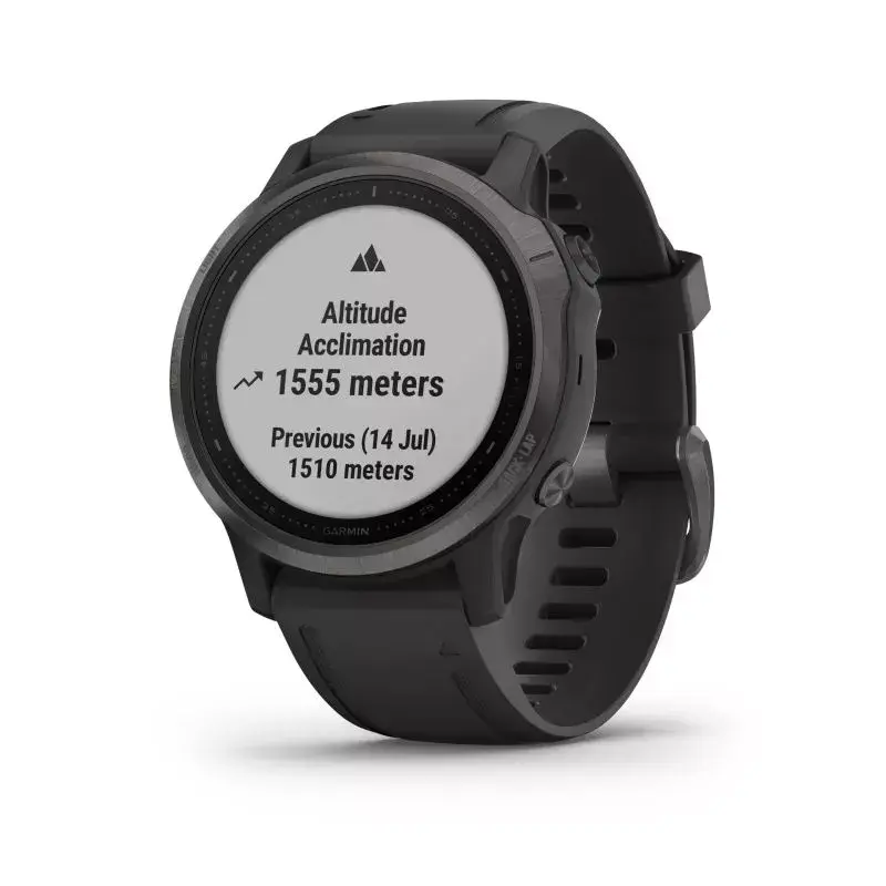 Смарт-часы Garmin Fenix 6S Pro Sapphire Carbon Gray DLC with Black Band (010-02159-25/24/7F)