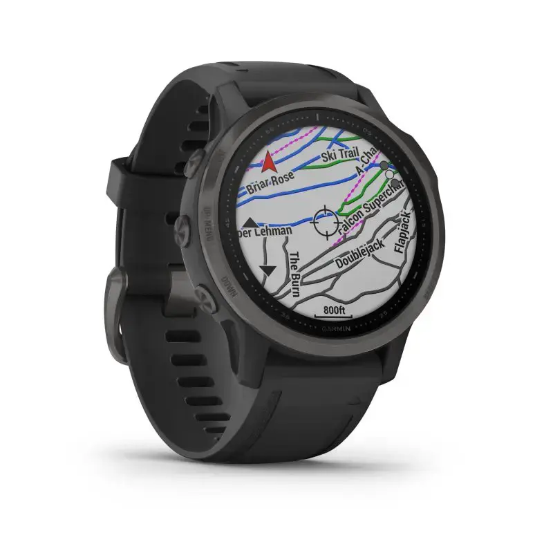 Смарт-часы Garmin Fenix 6S Pro Sapphire Carbon Gray DLC with Black Band (010-02159-25/24/7F)