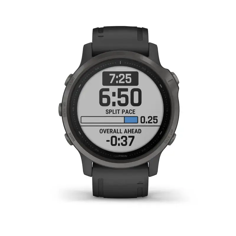 Смарт-часы Garmin Fenix 6S Pro Sapphire Carbon Gray DLC with Black Band (010-02159-25/24/7F)