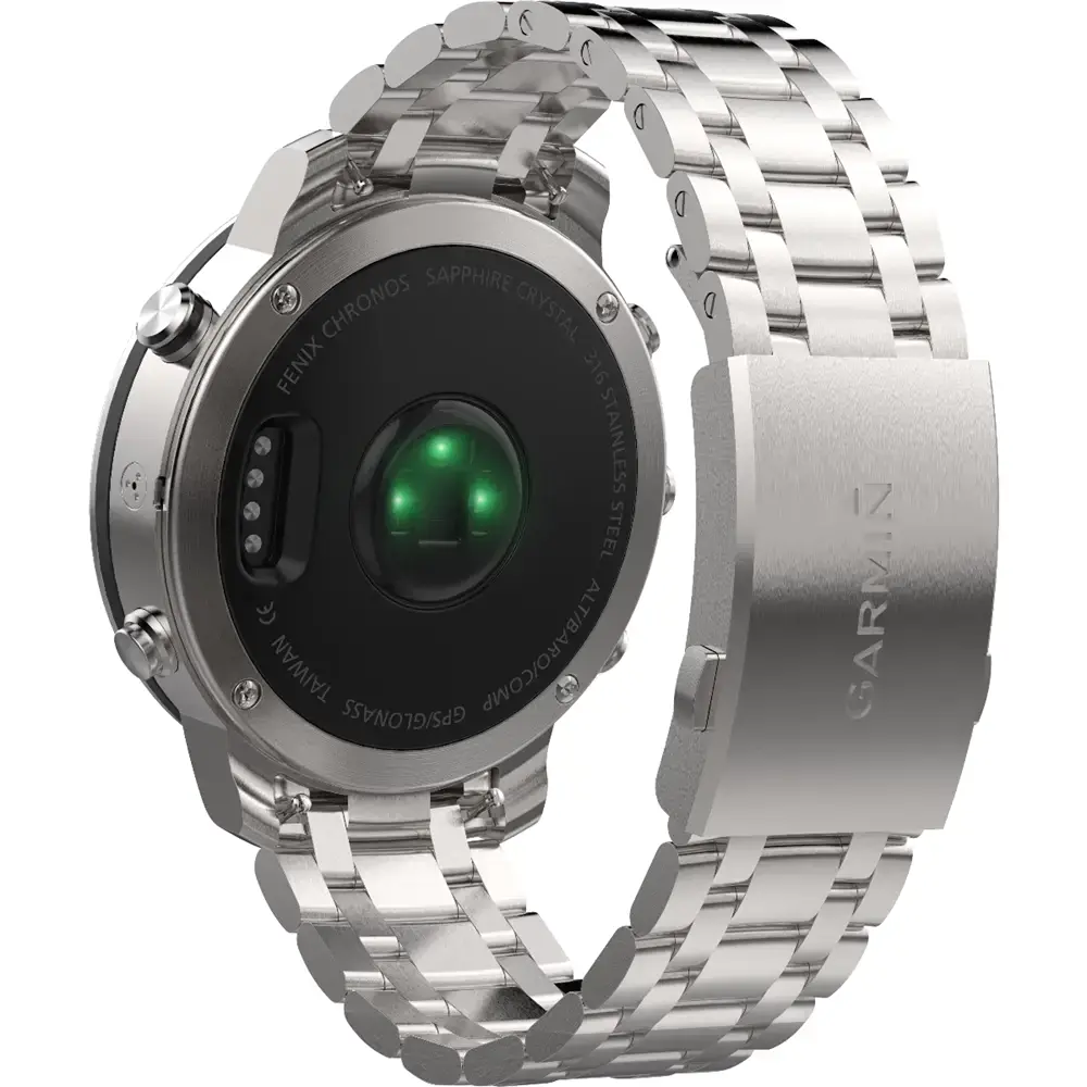 Смарт-годинник Garmin Fenix Chronos Steel with Brushed Stainless Steel Watch Band (010-01957-02)