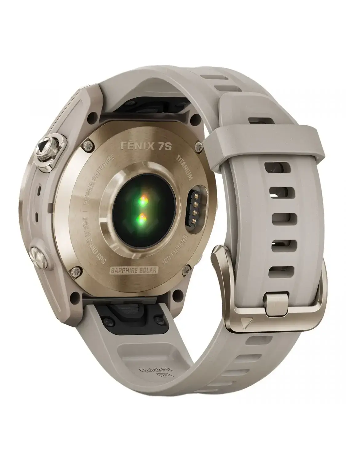 Смарт-часы Garmin Fenix 7S Sapphire Solar C. Gold Titanium w. Light Sand Band (010-02539-20/21)