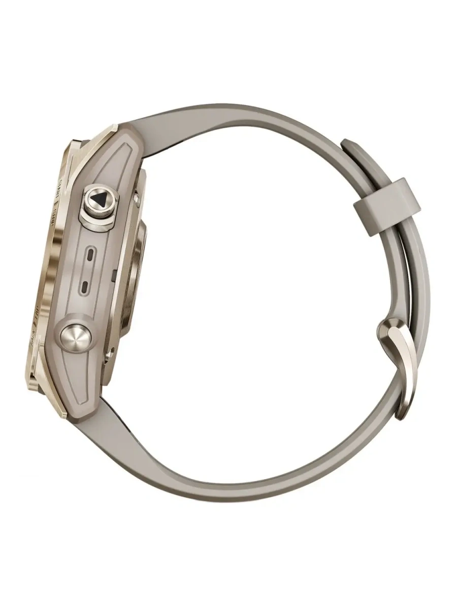 Смарт-годинник Garmin Fenix 7S Sapphire Solar C. Gold Titanium w. Light Sand Band (010-02539-20/21)