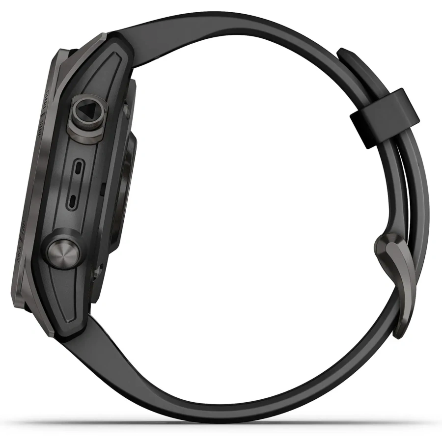 Смарт-годинник Garmin Fenix 7S Sapphire Solar Carbon Gray DLC Titanium with Black Band (010-02539-24/25)