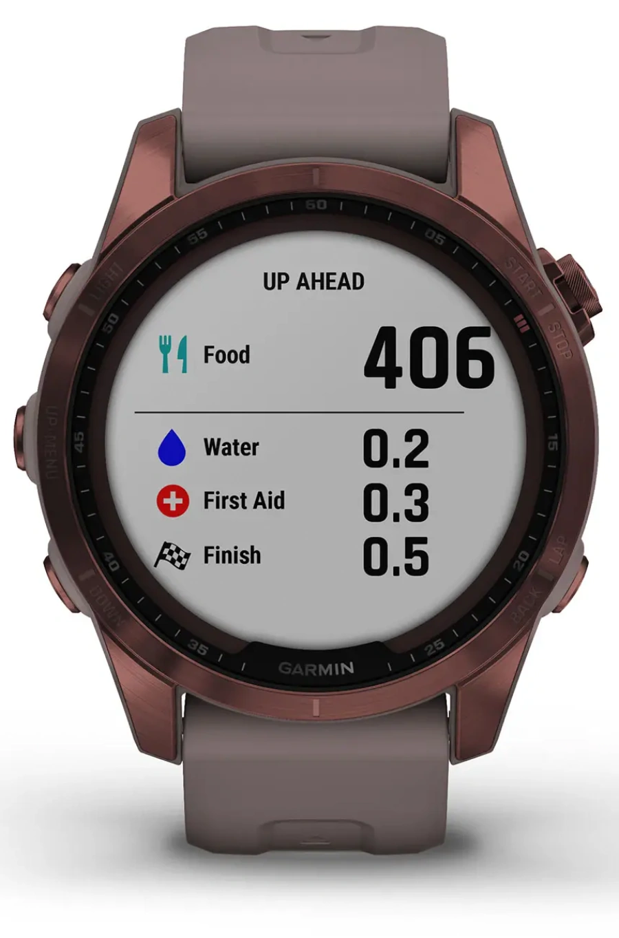 Смарт-годинник Garmin Fenix 7S Sapphire Solar Dark Bronze Titanium with Shale Gray Band (010-02539-28/29)