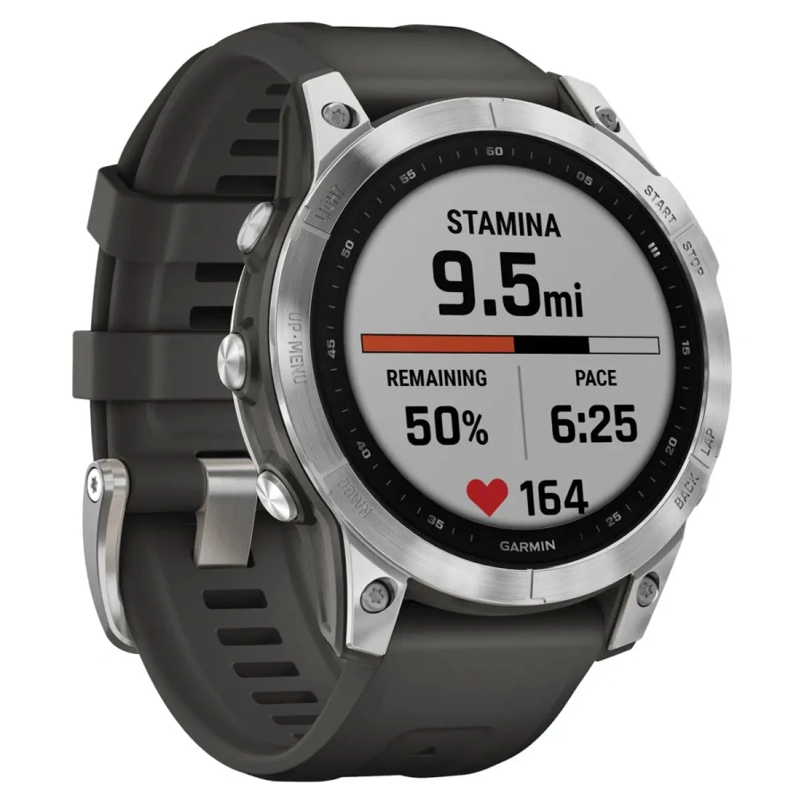 Смарт-годинник Garmin Fenix 7 Silver with Graphite Band (010-02540-00/01)