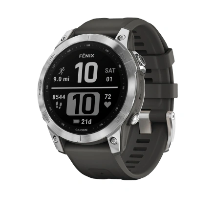 Смарт-часы Garmin Fenix 7 Silver with Graphite Band (010-02540-00/01)