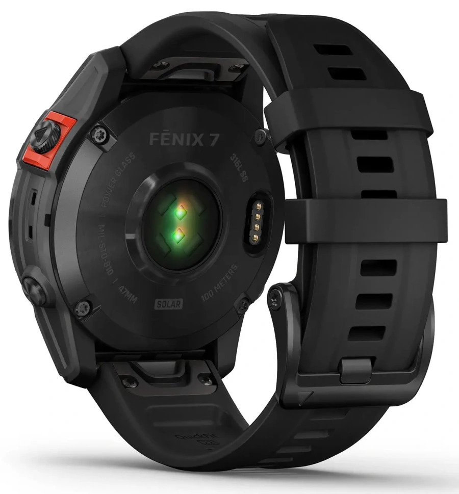 Смарт-годинник Garmin Fenix 7 Solar Slate Gray with Black Band (010-02540-10/11)