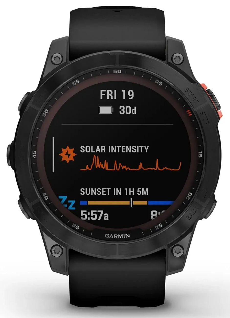 Смарт-годинник Garmin Fenix 7 Solar Slate Gray with Black Band (010-02540-10/11)