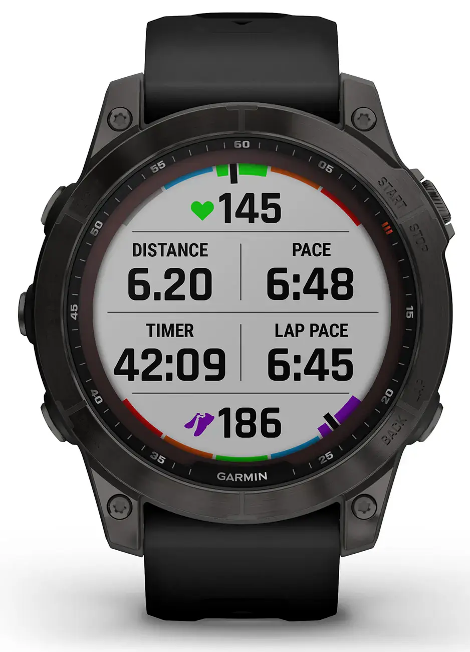 Смарт-часы Garmin Fenix 7 Sapphire Solar Carbon Gray DLC Titanium with Black Band (010-02540-20/21)