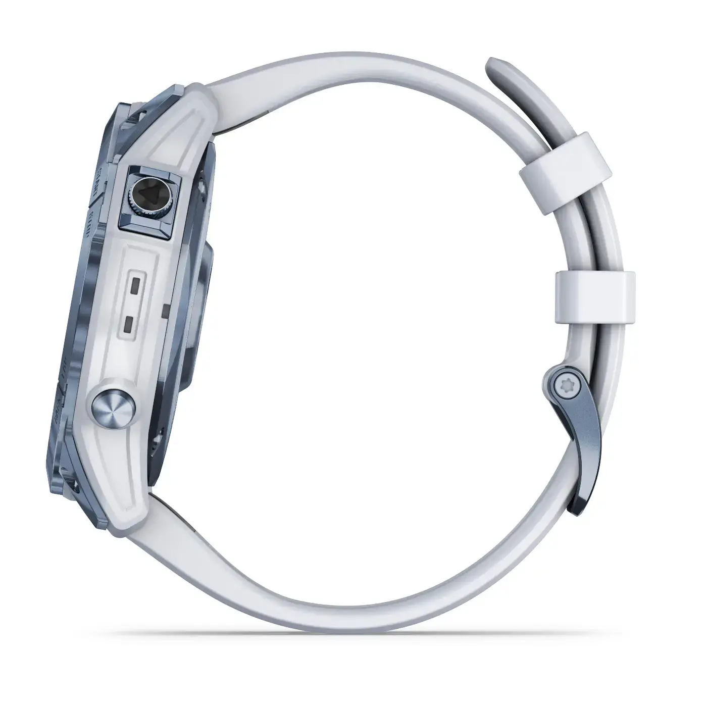 Смарт-годинник Garmin Fenix 7 Sapphire Solar Mineral Blue DLC Titanium with Whitestone Band (010-02540-24/25)