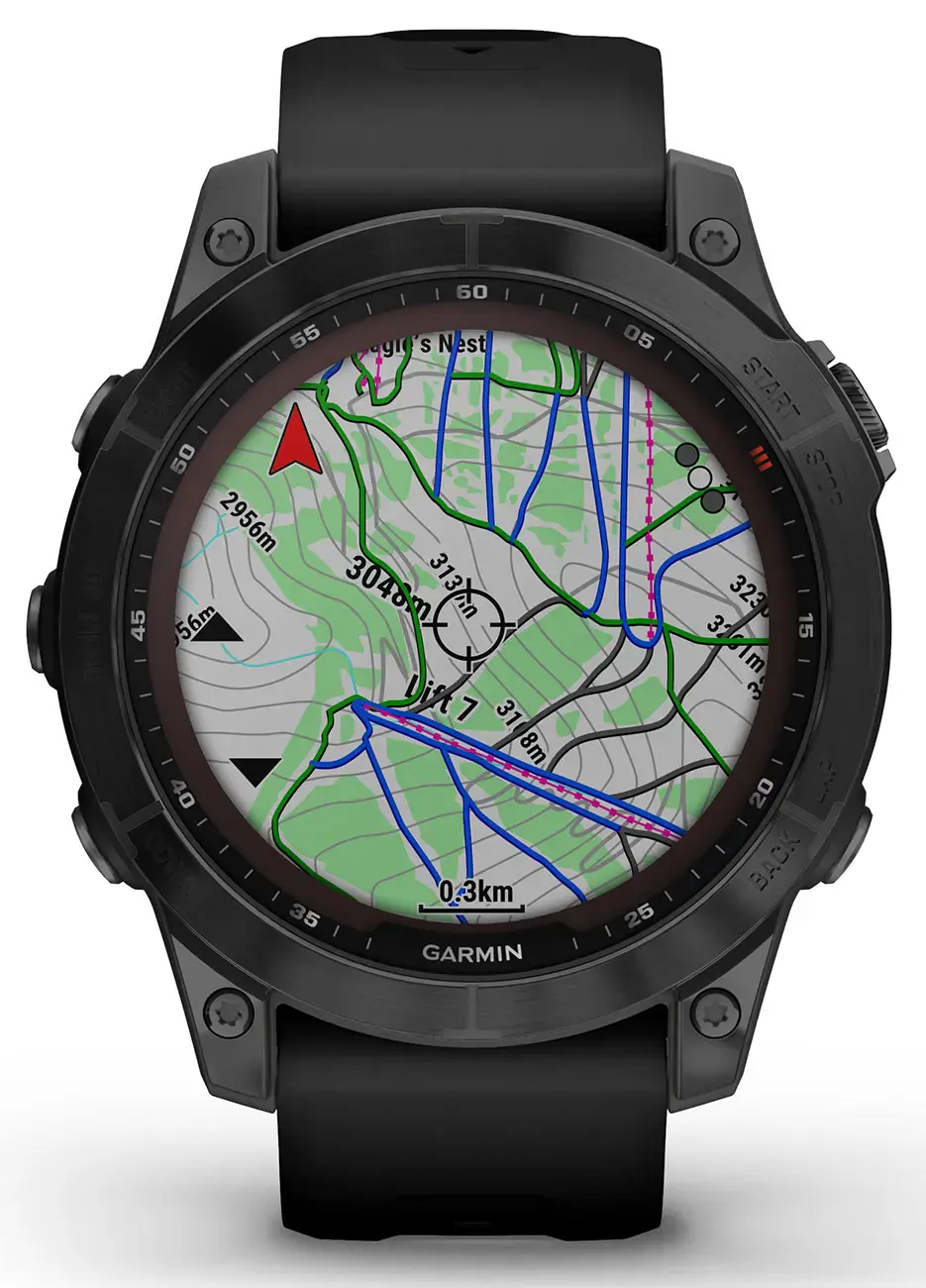 Смарт-часы Garmin Fenix 7 Sapphire Solar Black DLC Titanium with Black Band (010-02540-34/35)