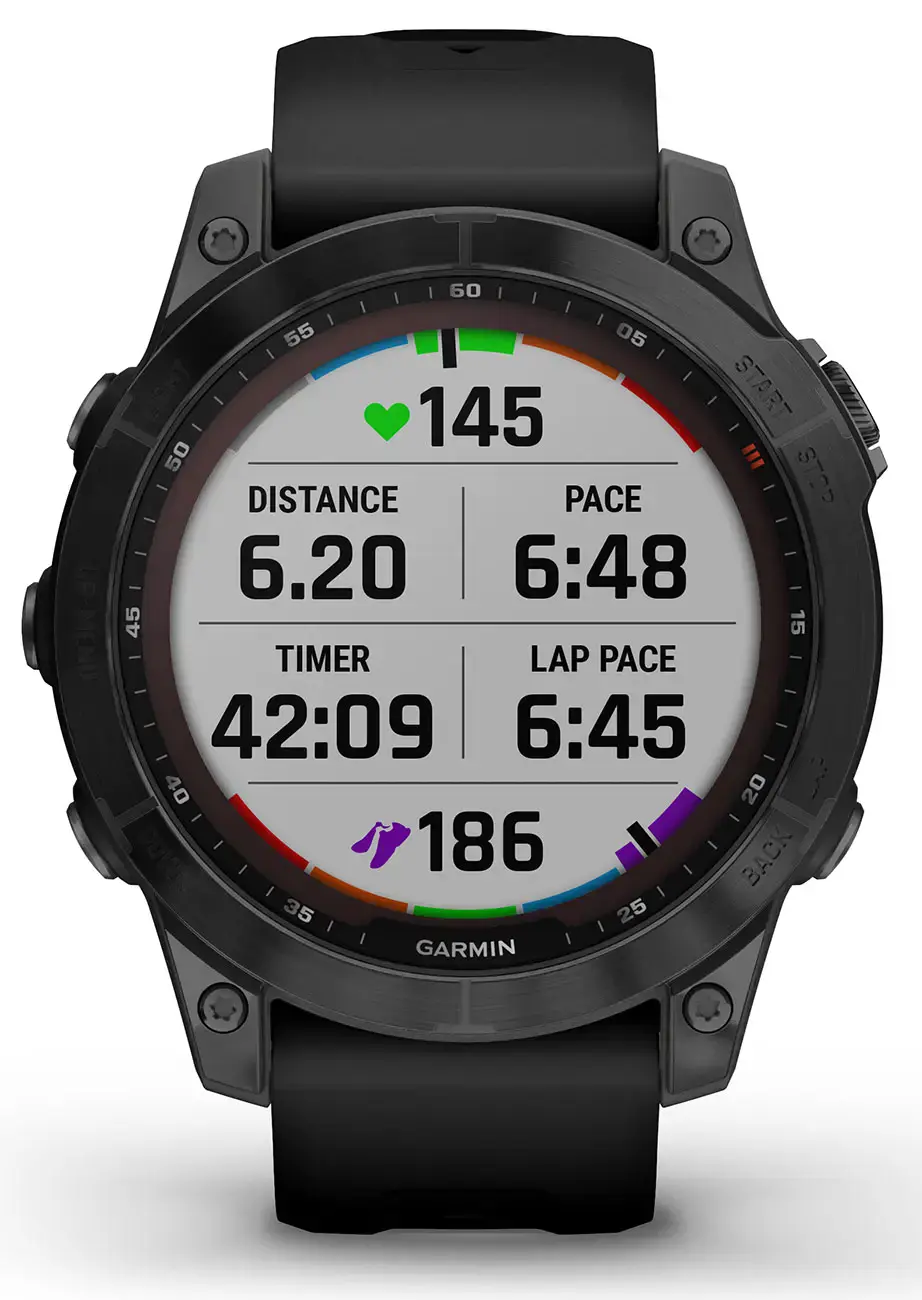 Смарт-часы Garmin Fenix 7 Sapphire Solar Black DLC Titanium with Black Band (010-02540-34/35)