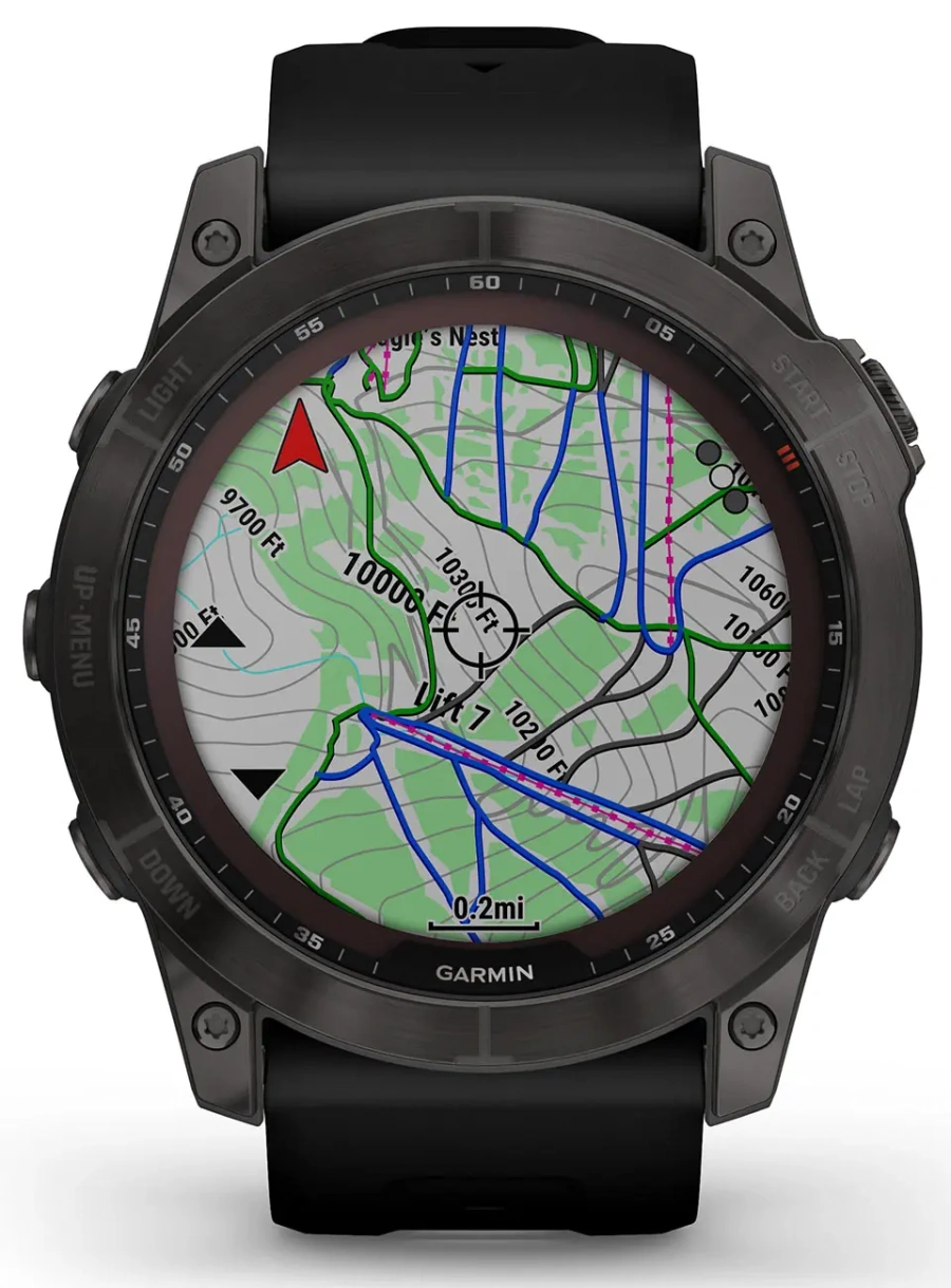 Смарт-годинник Garmin Fenix 7X Sapphire Solar Carbon Gray DLC Titanium with Black Band (010-02541-10/11)