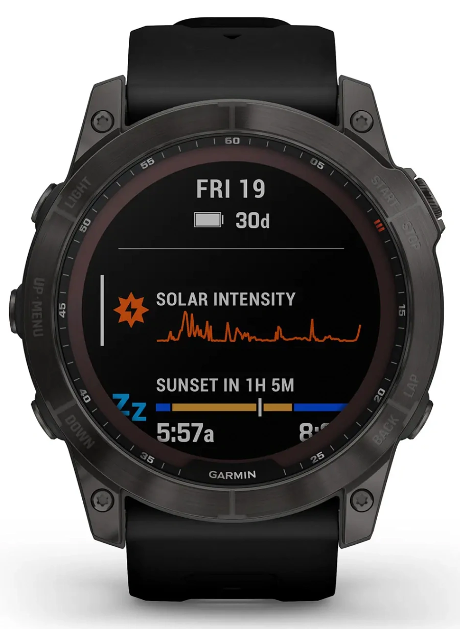 Смарт-годинник Garmin Fenix 7X Sapphire Solar Carbon Gray DLC Titanium with Black Band (010-02541-10/11)