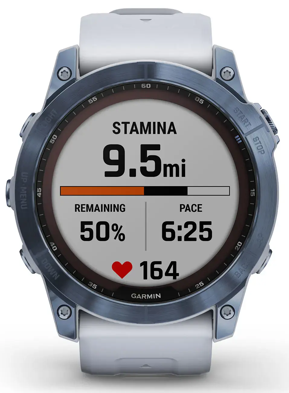 Смарт-годинник Garmin Fenix 7X Sapphire Solar Mineral Blue DLC Titanium with Whitestone Band (010-02541-14/15)