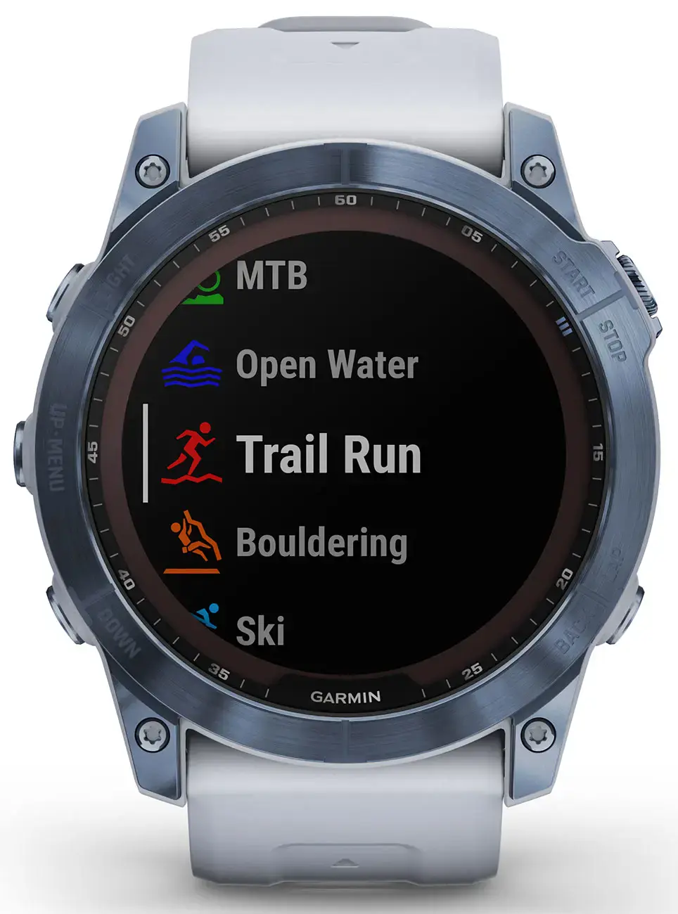 Смарт-годинник Garmin Fenix 7X Sapphire Solar Mineral Blue DLC Titanium with Whitestone Band (010-02541-14/15)