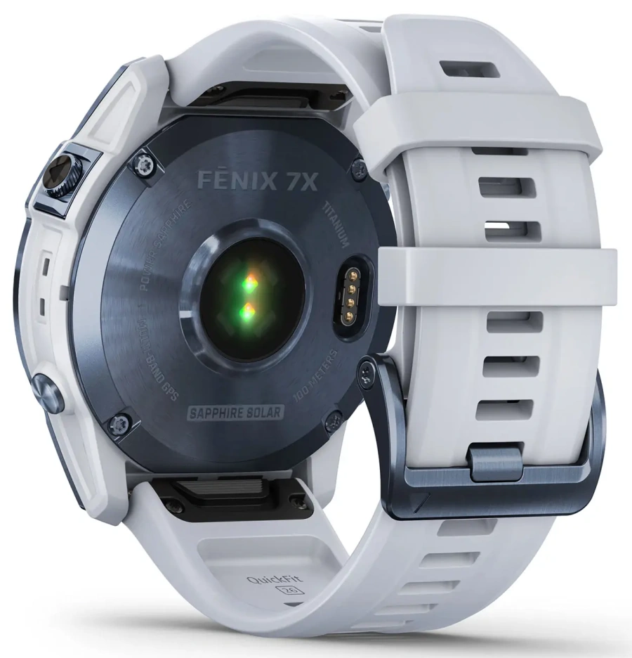Смарт-годинник Garmin Fenix 7X Sapphire Solar Mineral Blue DLC Titanium with Whitestone Band (010-02541-14/15)