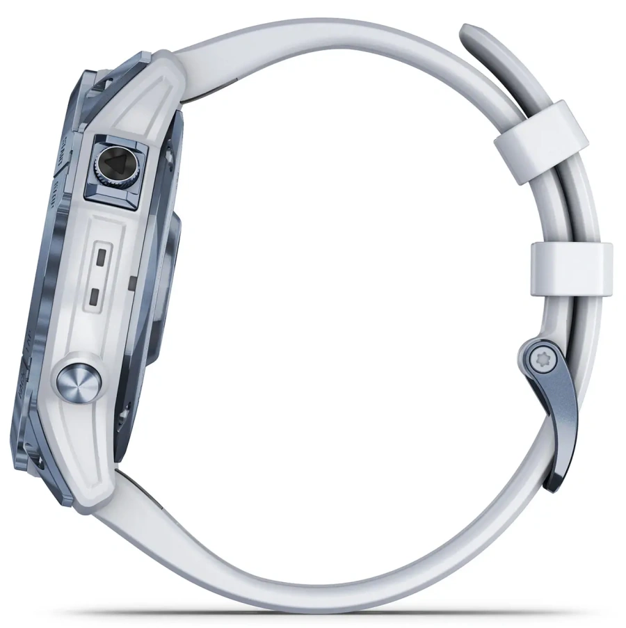 Смарт-годинник Garmin Fenix 7X Sapphire Solar Mineral Blue DLC Titanium with Whitestone Band (010-02541-14/15)