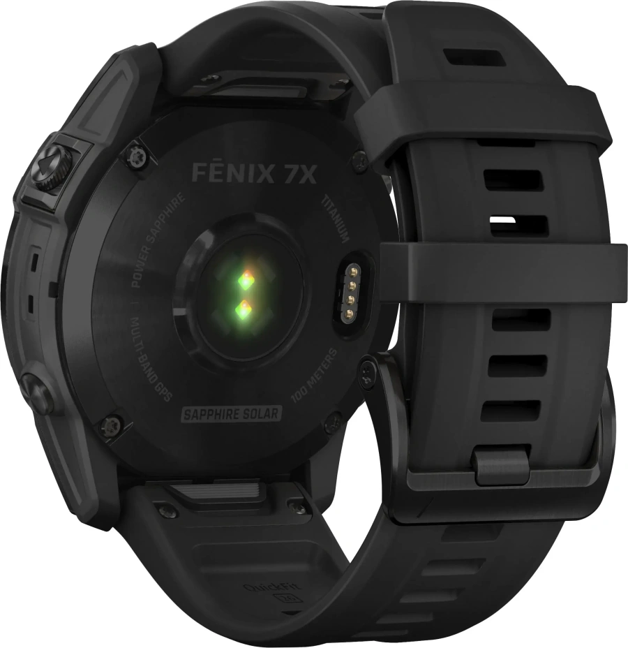 Смарт-годинник Garmin Fenix 7X Sapphire Solar Black DLC Titanium with Black Band (010-02541-22/23)