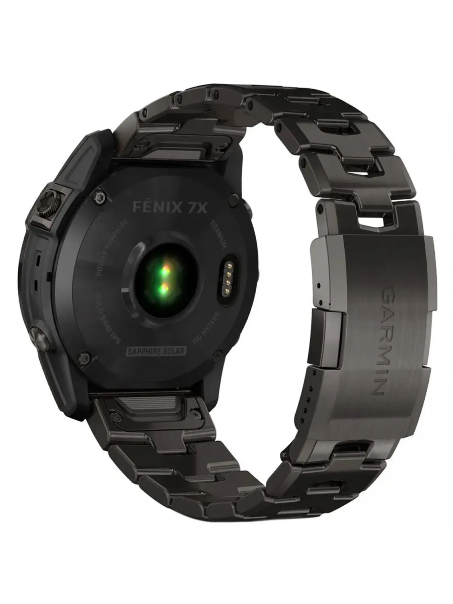 Смарт-годинник Garmin Fenix 7X Sapphire Solar Carbon Grey DLC Titanium with Carbon Grey DLC Vented Titanium Band (010-02541-27)
