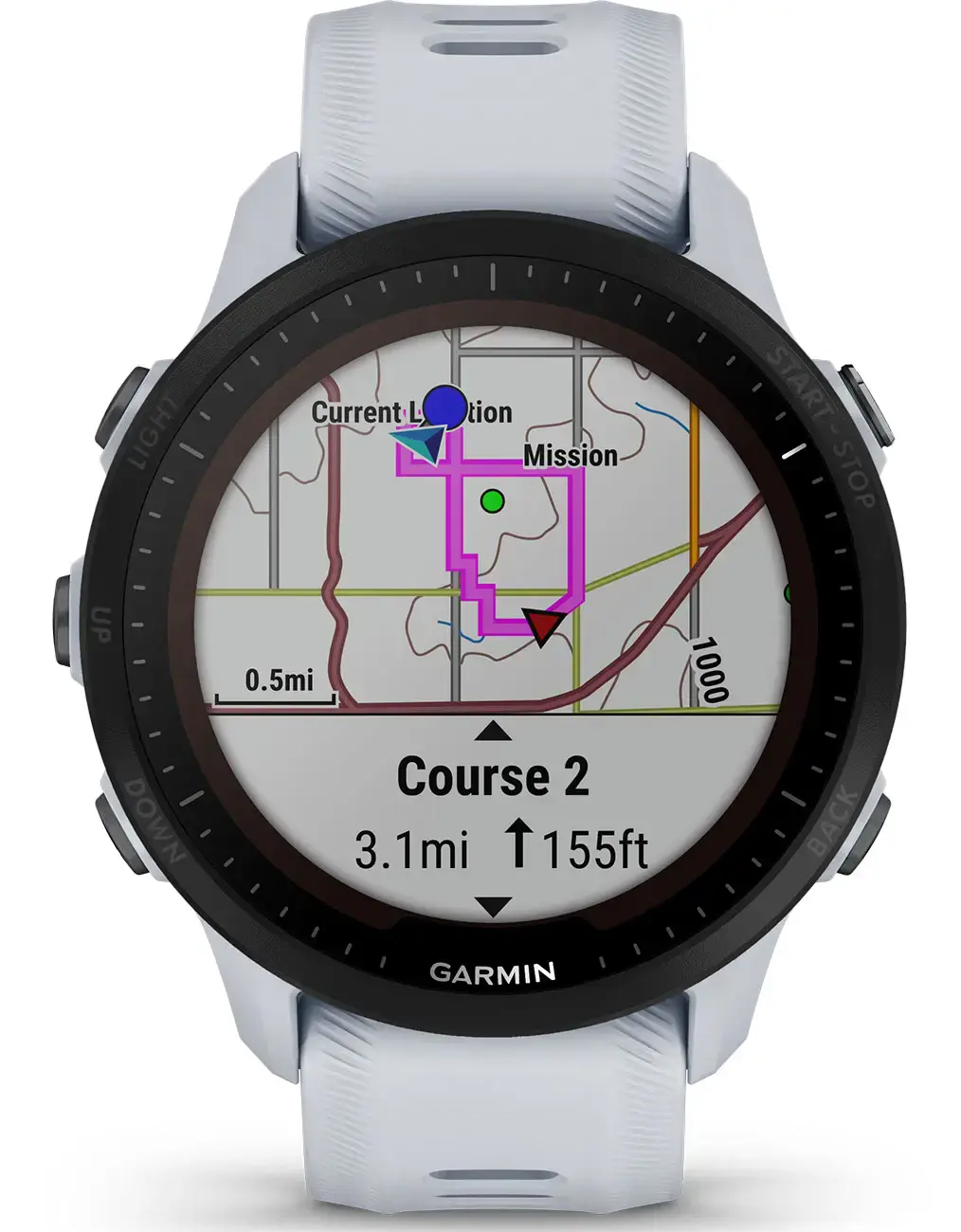 Смарт-годинник Garmin Forerunner 955 Solar Whitestone (010-02638-01/21)