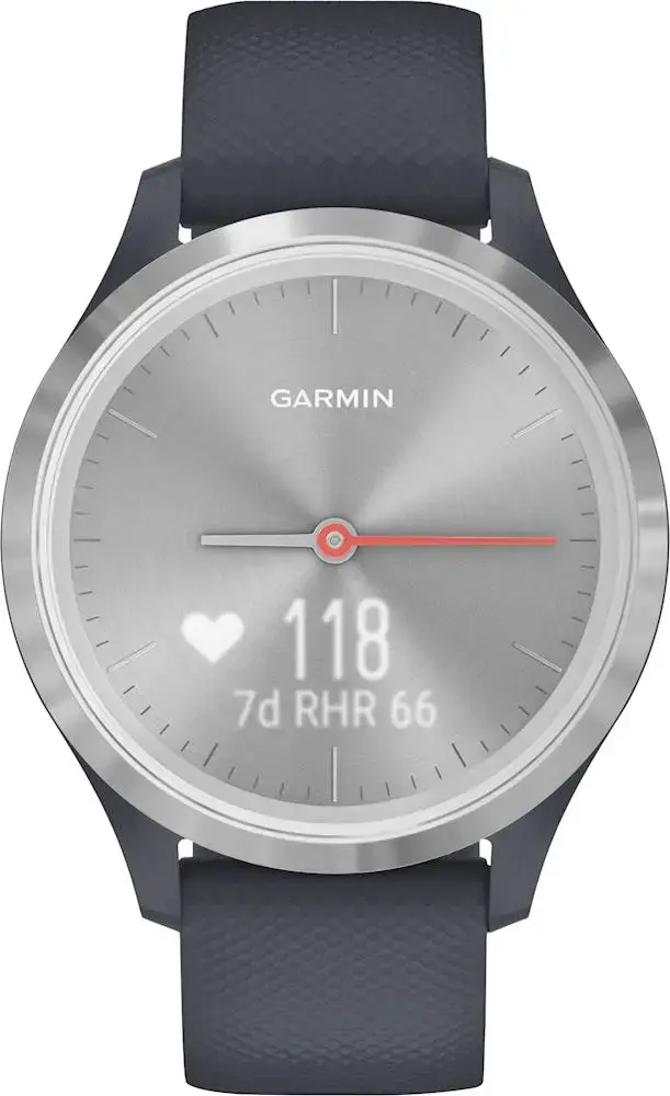 Смарт-часы Garmin Vivomove 3s Silver Stainless Steel Bezel w. Granite Blue and Silicone B. (010-02238-00)
