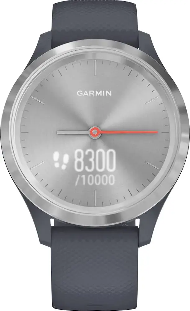 Смарт-часы Garmin Vivomove 3s Silver Stainless Steel Bezel w. Granite Blue and Silicone B. (010-02238-00)