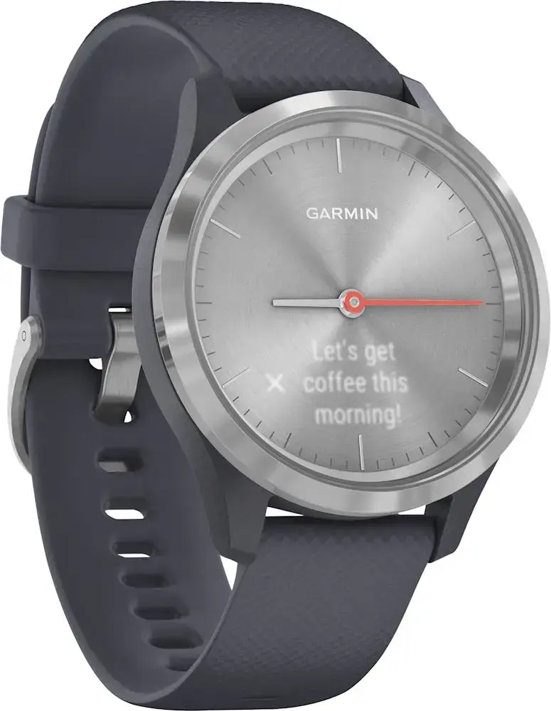 Смарт-часы Garmin Vivomove 3s Silver Stainless Steel Bezel w. Granite Blue and Silicone B. (010-02238-00)