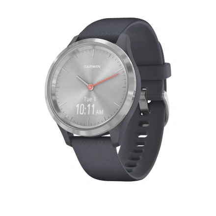 Смарт-часы Garmin Vivomove 3s Silver Stainless Steel Bezel w. Granite Blue and Silicone B. (010-02238-00)