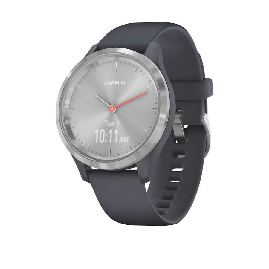 Смарт-годинник Garmin Vivomove 3s Silver Stainless Steel Bezel w. Granite Blue and Silicone B. (010-02238-00)