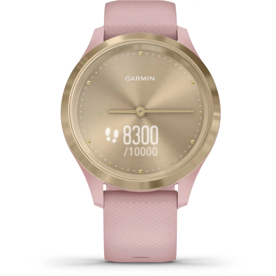 Смарт-годинник Garmin Vivomove 3s Light Gold Stainless Steel Bezel w. Dust Rose and Silicone B. (010-02238-01)