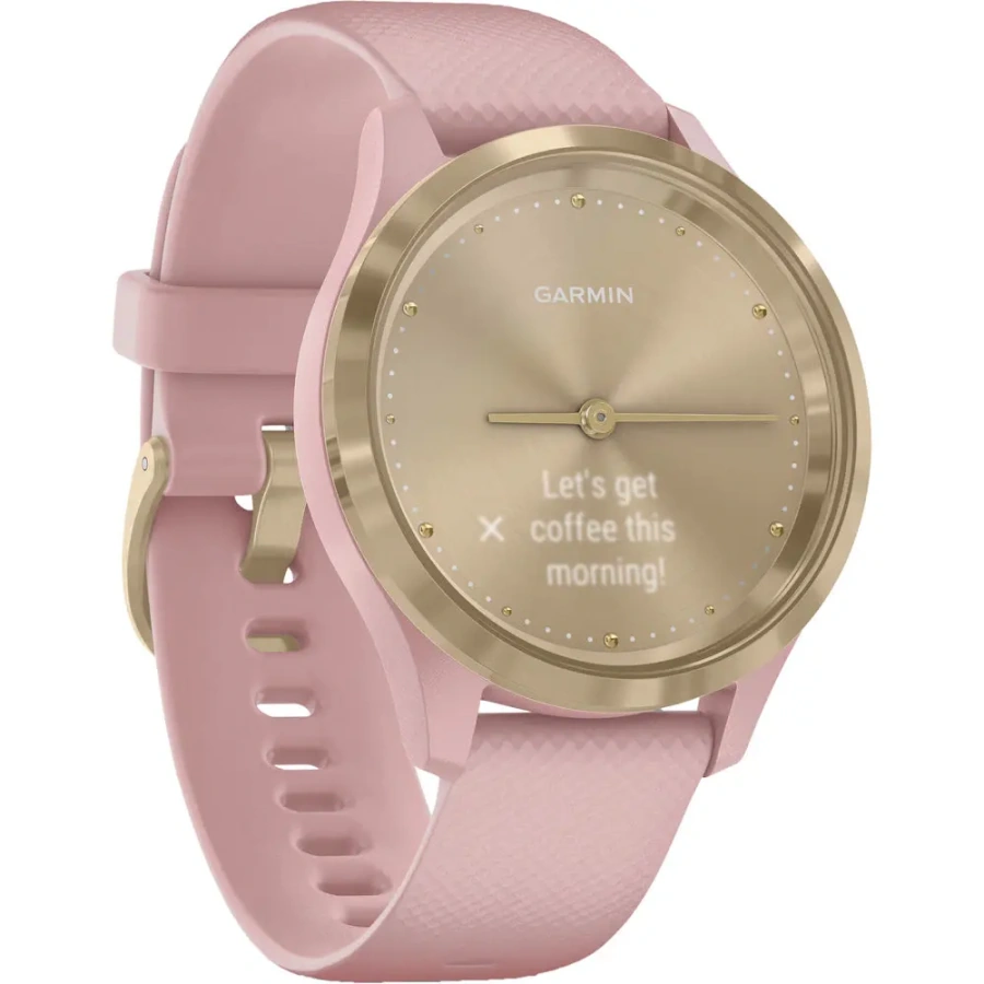 Смарт-годинник Garmin Vivomove 3s Light Gold Stainless Steel Bezel w. Dust Rose and Silicone B. (010-02238-01)