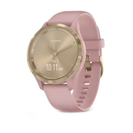 Смарт-годинник Garmin Vivomove 3s Light Gold Stainless Steel Bezel w. Dust Rose and Silicone B. (010-02238-01)