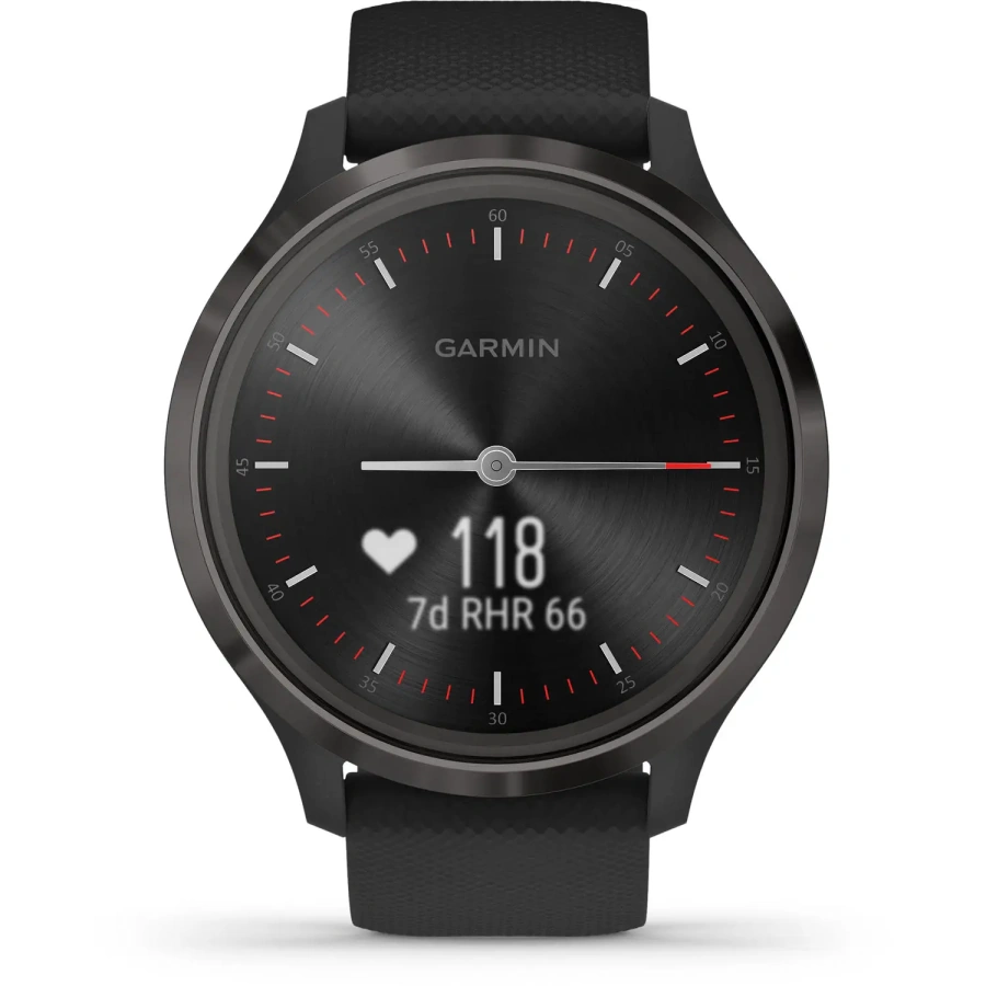 Смарт-годинник Garmin Vivomove 3 Slate Stainless Steel Bezel w. Black and Silicone B. (010-02239-01)