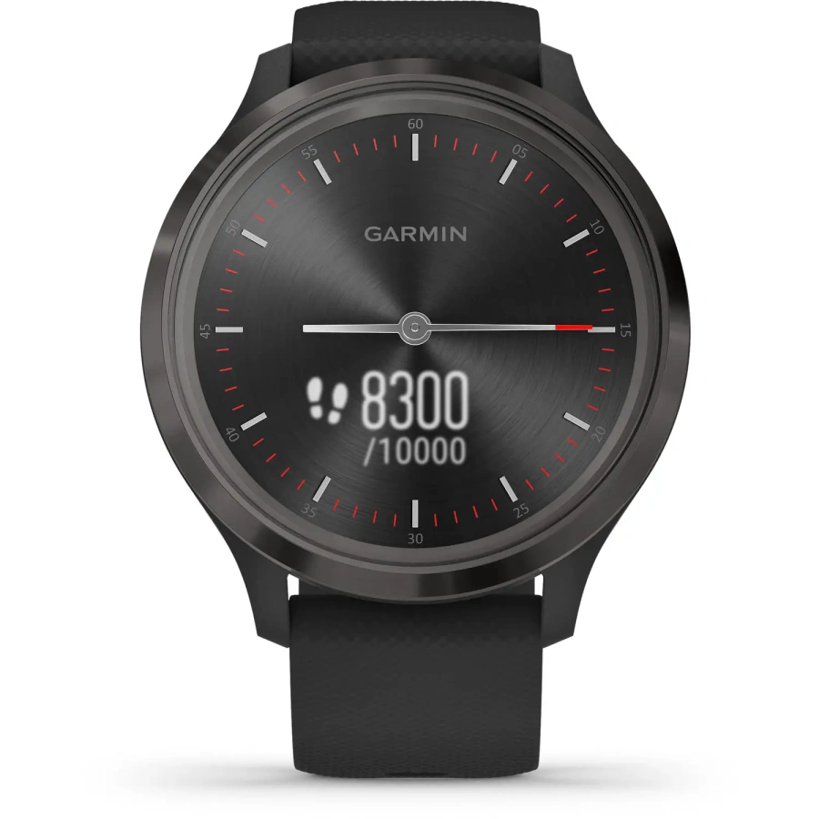 Смарт-годинник Garmin Vivomove 3 Slate Stainless Steel Bezel w. Black and Silicone B. (010-02239-01)