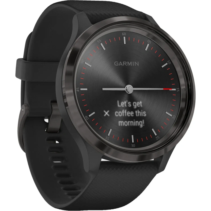 Смарт-годинник Garmin Vivomove 3 Slate Stainless Steel Bezel w. Black and Silicone B. (010-02239-01)
