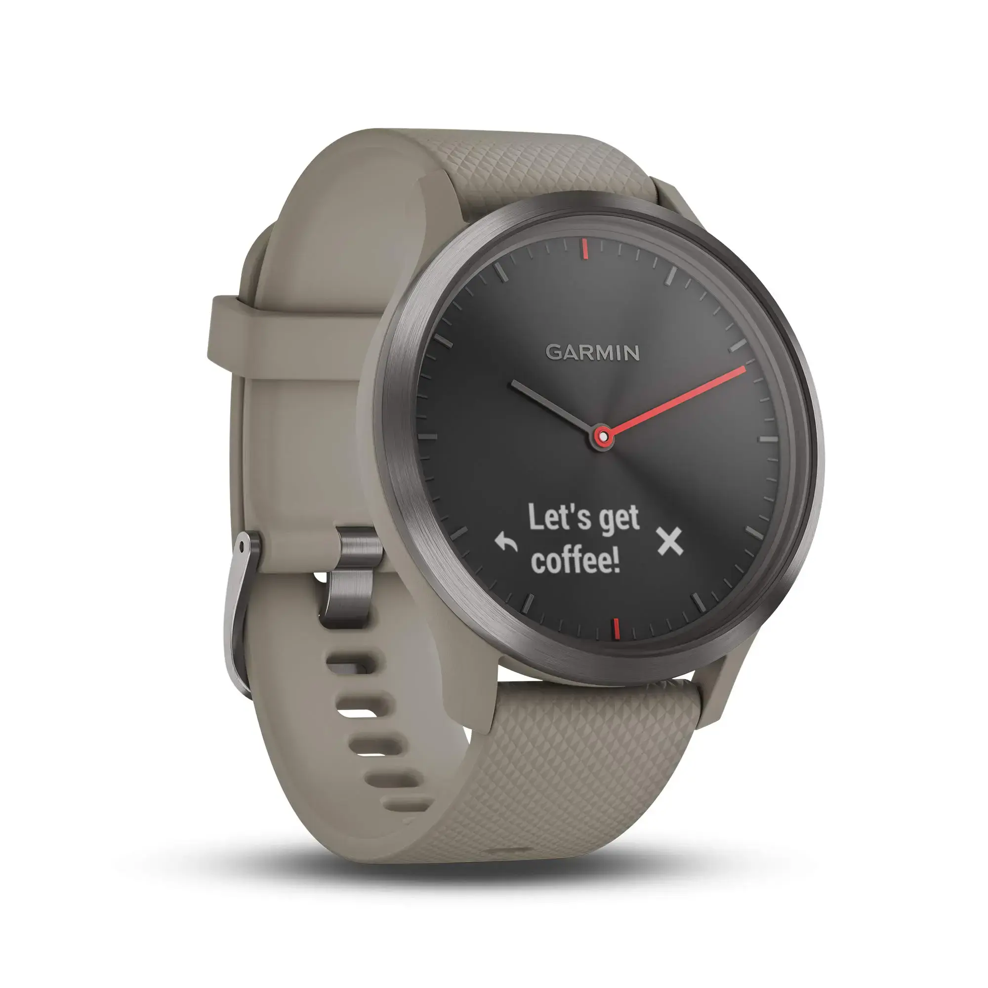 Смарт-годинник Garmin Vivomove HR Sport Black With Sandstone Silicone Band One Size (010-01850-03)