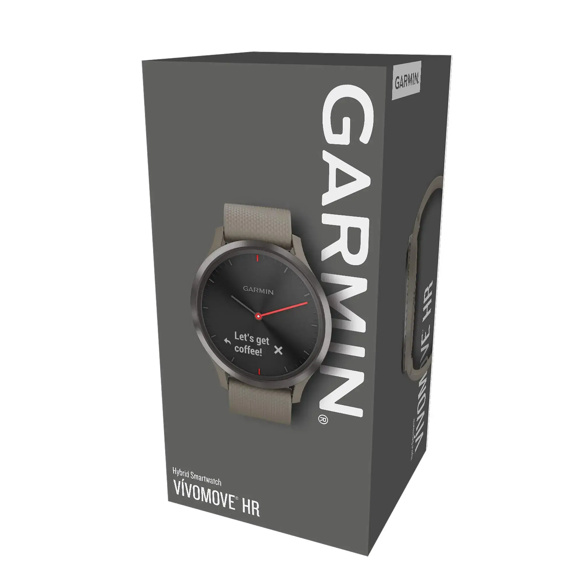 Смарт-годинник Garmin Vivomove HR Sport Black With Sandstone Silicone Band One Size (010-01850-03)