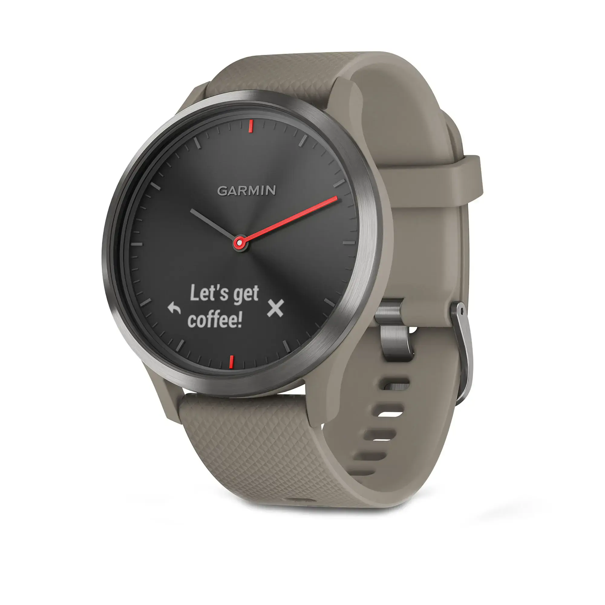 Garmin Vivomove HR Sport Black With Sandstone Silicone Band One Size (010-01850-03)