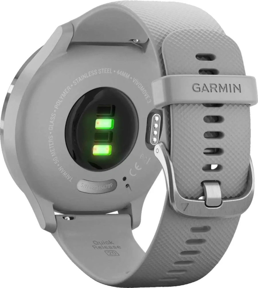 Смарт-годинник Garmin Vivomove 3 Sport Grey-Silver Silicone (010-02239-20)
