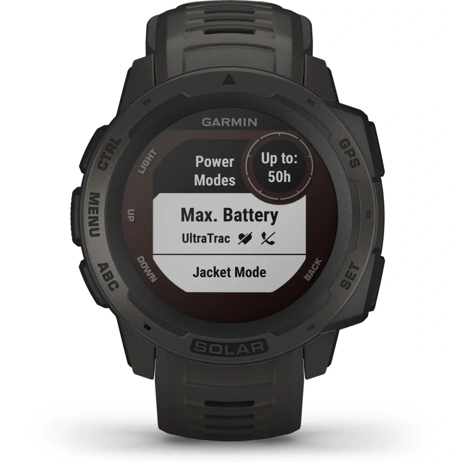 Смарт-годинник Garmin Instinct Solar Graphite (010-02293-00)